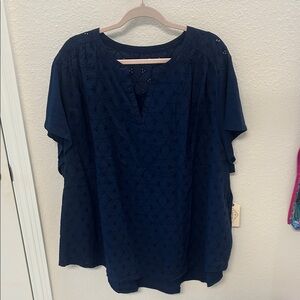 St. John's Bay Deep Blue Blouse